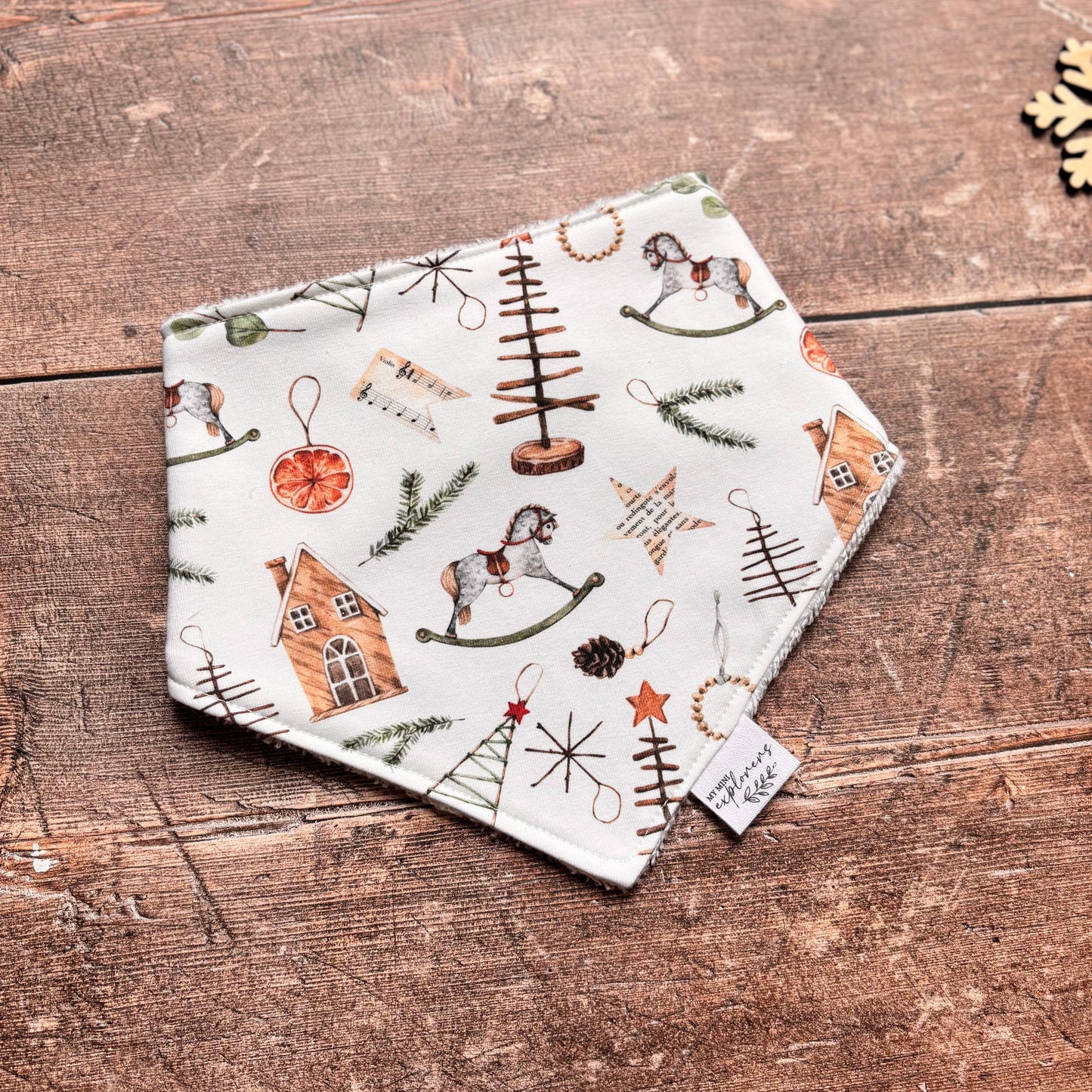 Scandi Christmas Child & Baby Dribble Bib