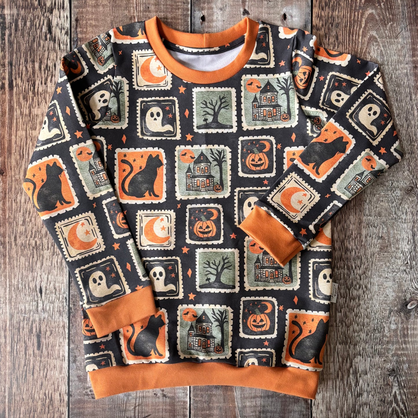 Halloween Stamps Sweatshirt 5-6 years