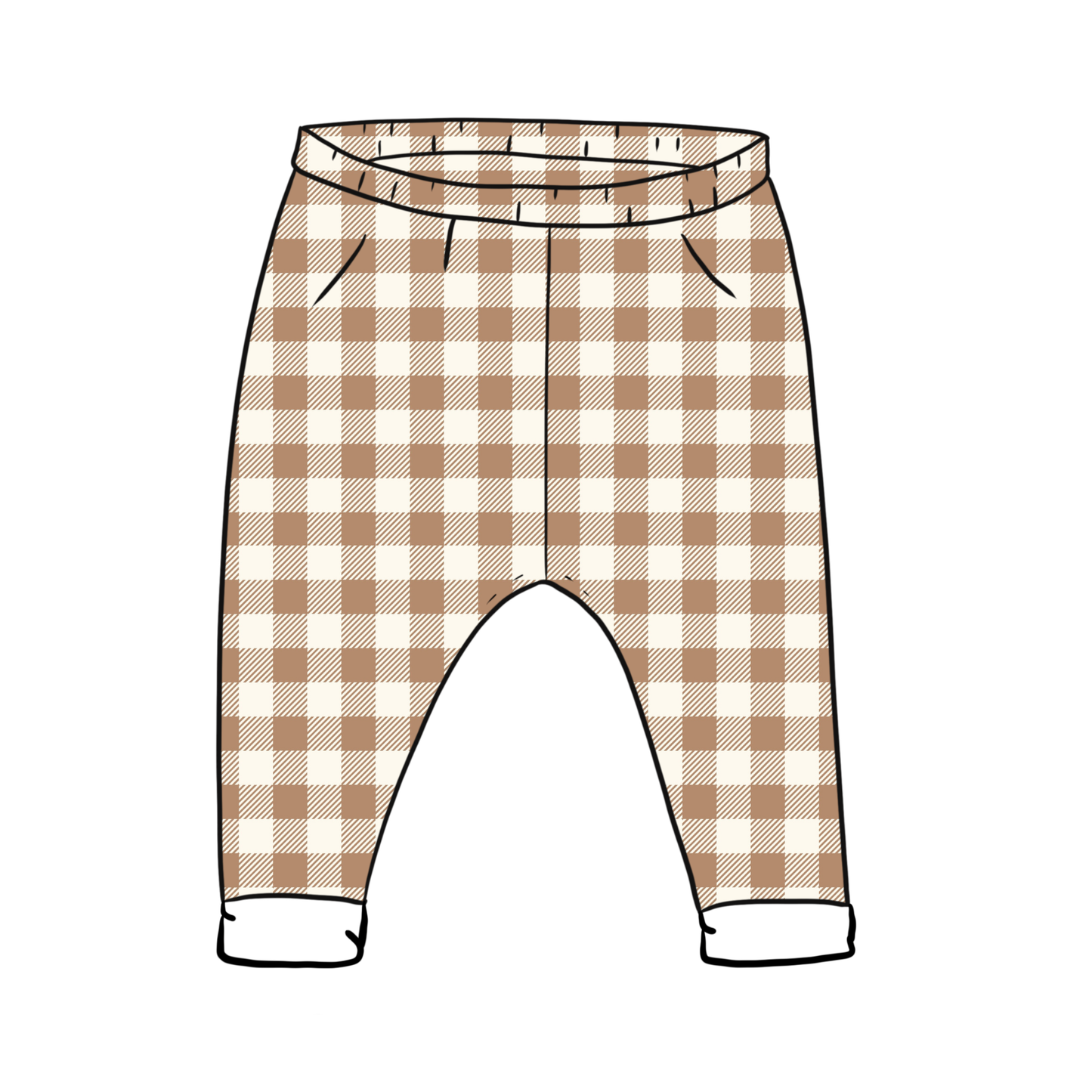 Mocha Gingham Toddler & Child Leggings