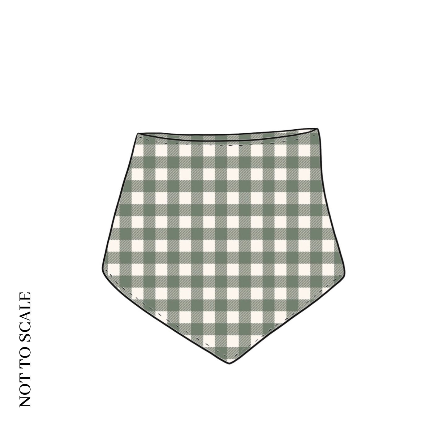 Forest Gingham Dribble Bib