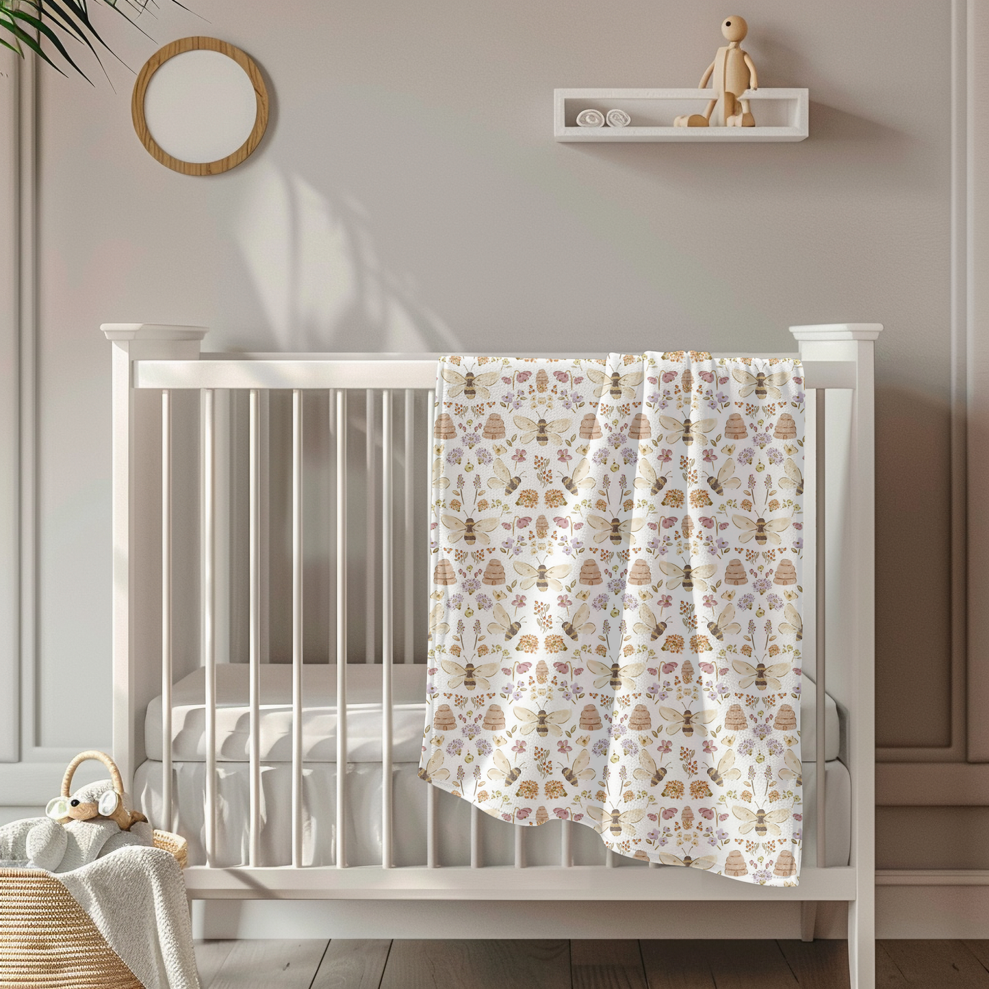 Honey Bee Toddler & Child Sherpa Blanket