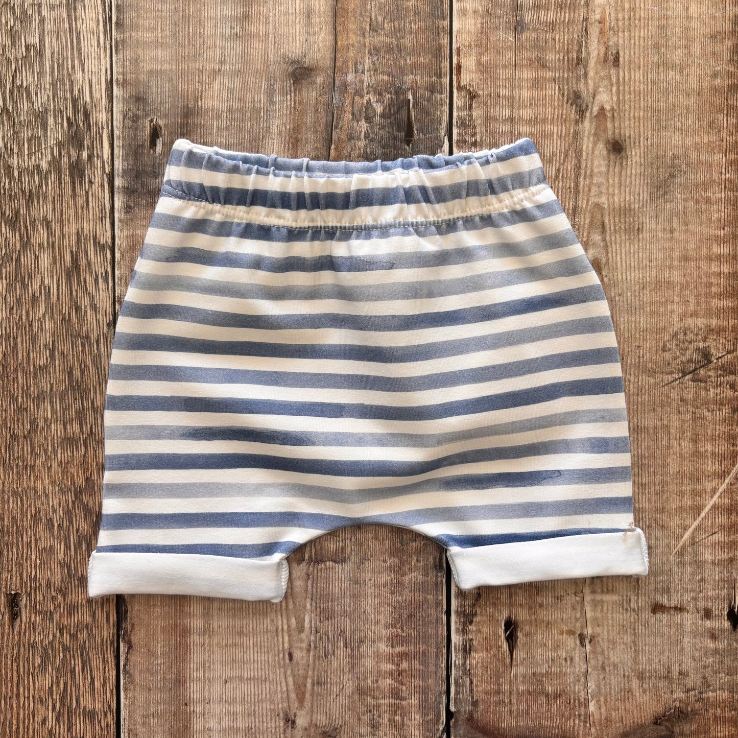 Watercolour Stripes Rolled Shorts 0-3m