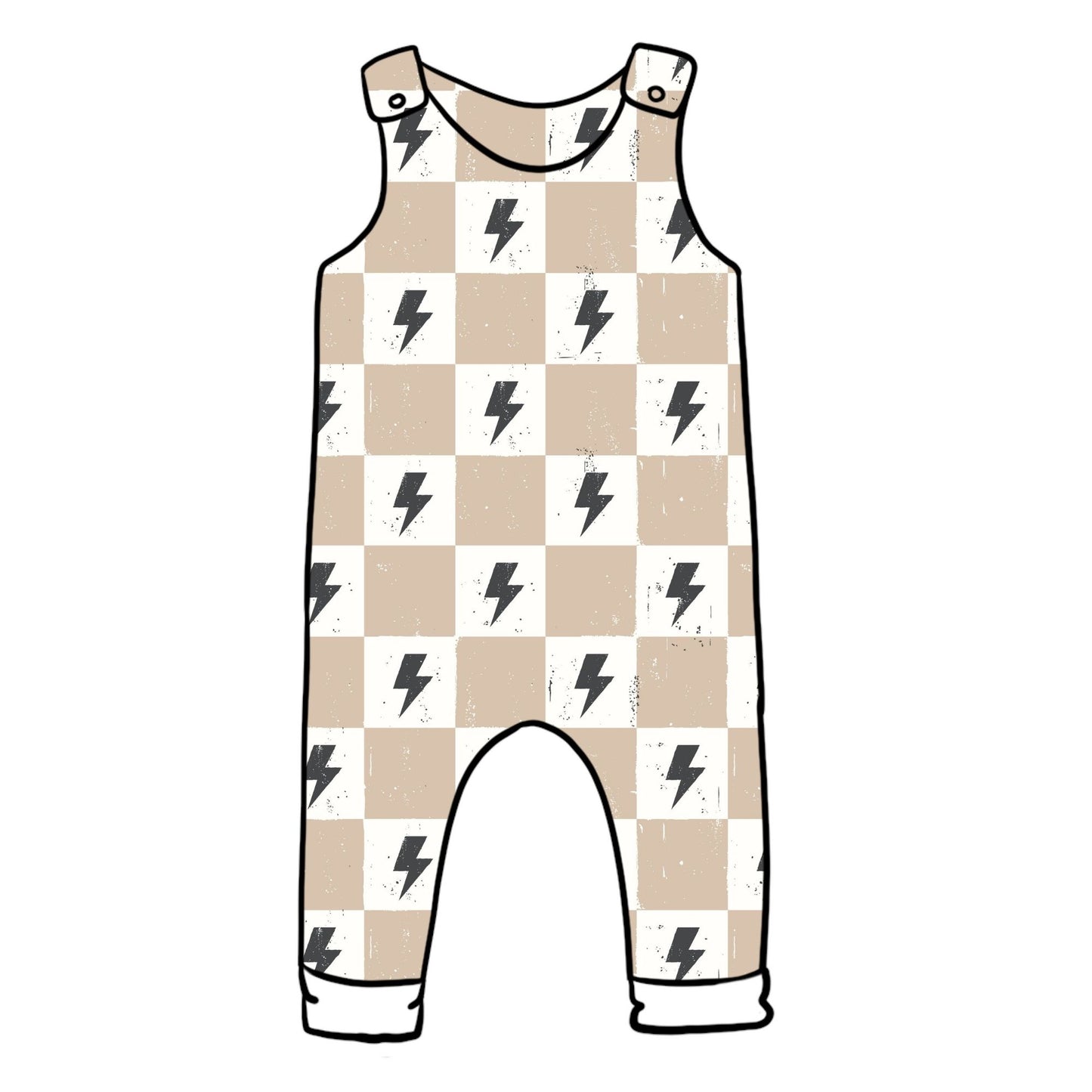 Lightning Chequers Child & Baby Full Length Romper