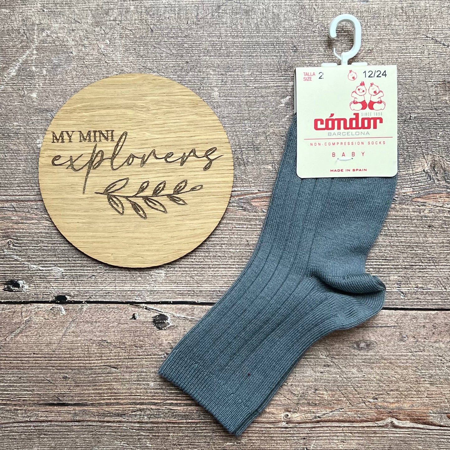 Cóndor Cotton Rib Ankle Socks - ZINC