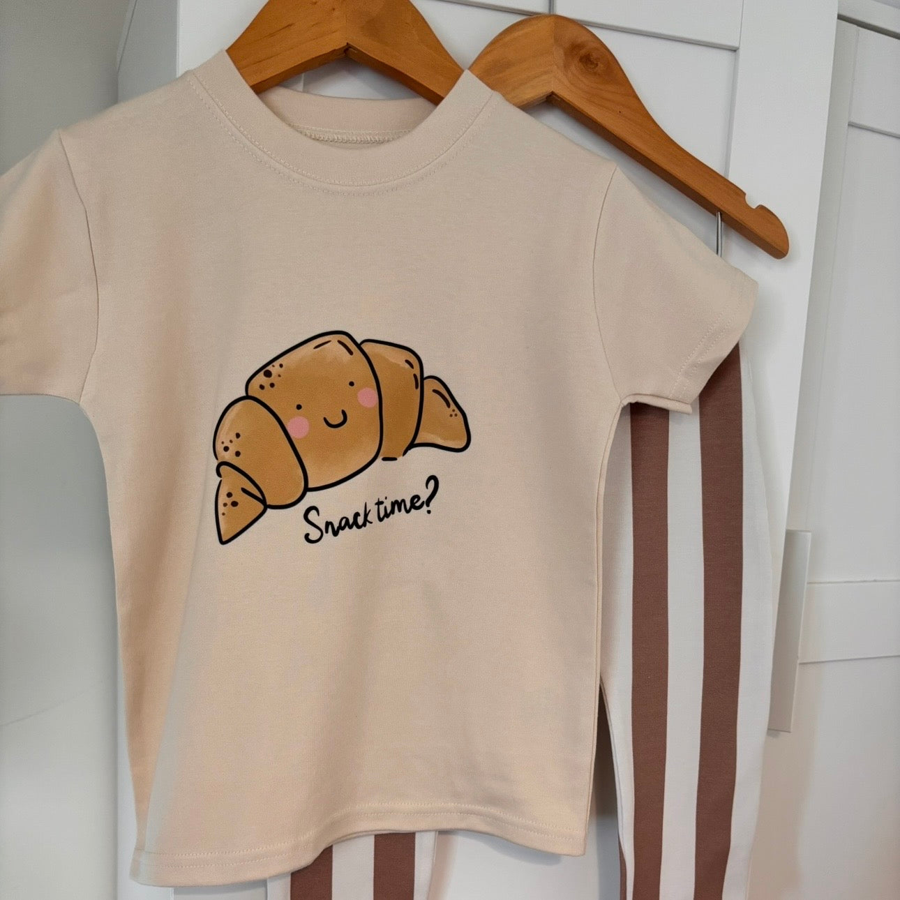 Croissant Snack Time T-Shirt 5-6 years (natural)