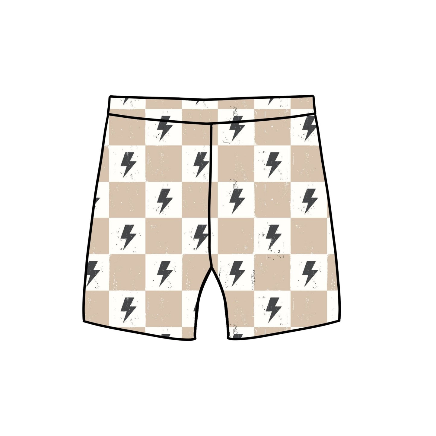 Lightning Chequers Baby & Child Lounge Shorts