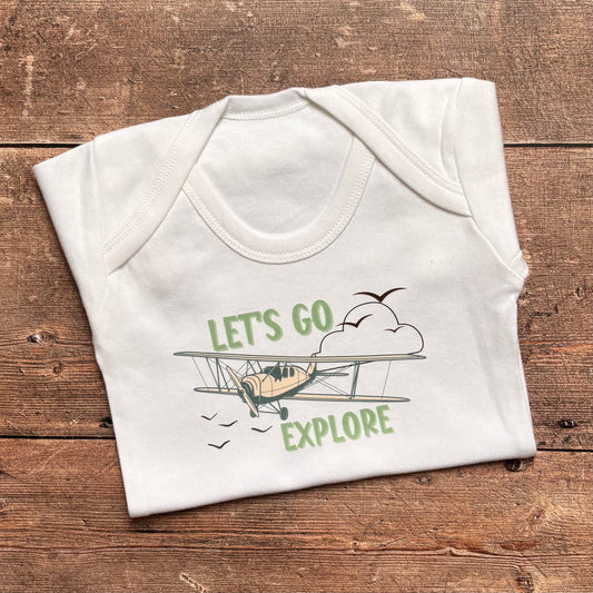 Lets go explore short sleeve bodysuit 6-12m