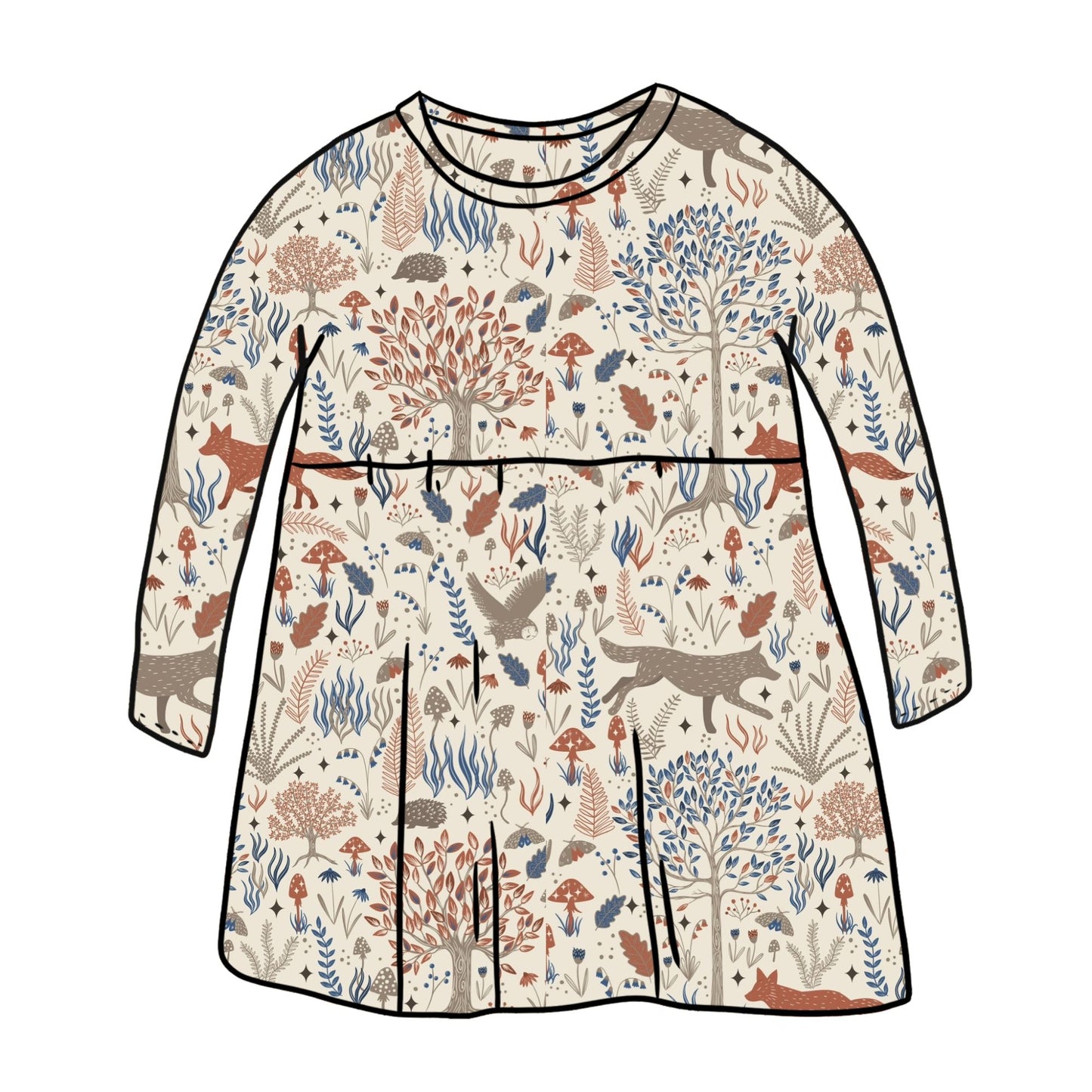 Autumn Forest Child & Baby Long Sleeve Dress