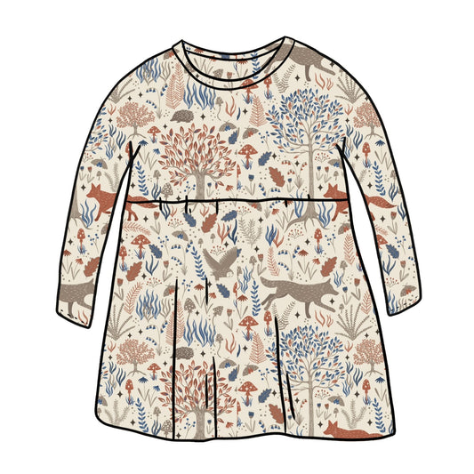 Autumn Forest Child & Baby Long Sleeve Dress