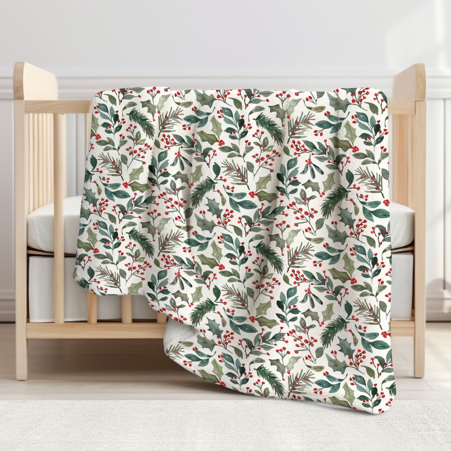Winter Berries Child & Toddler Sherpa Blanket