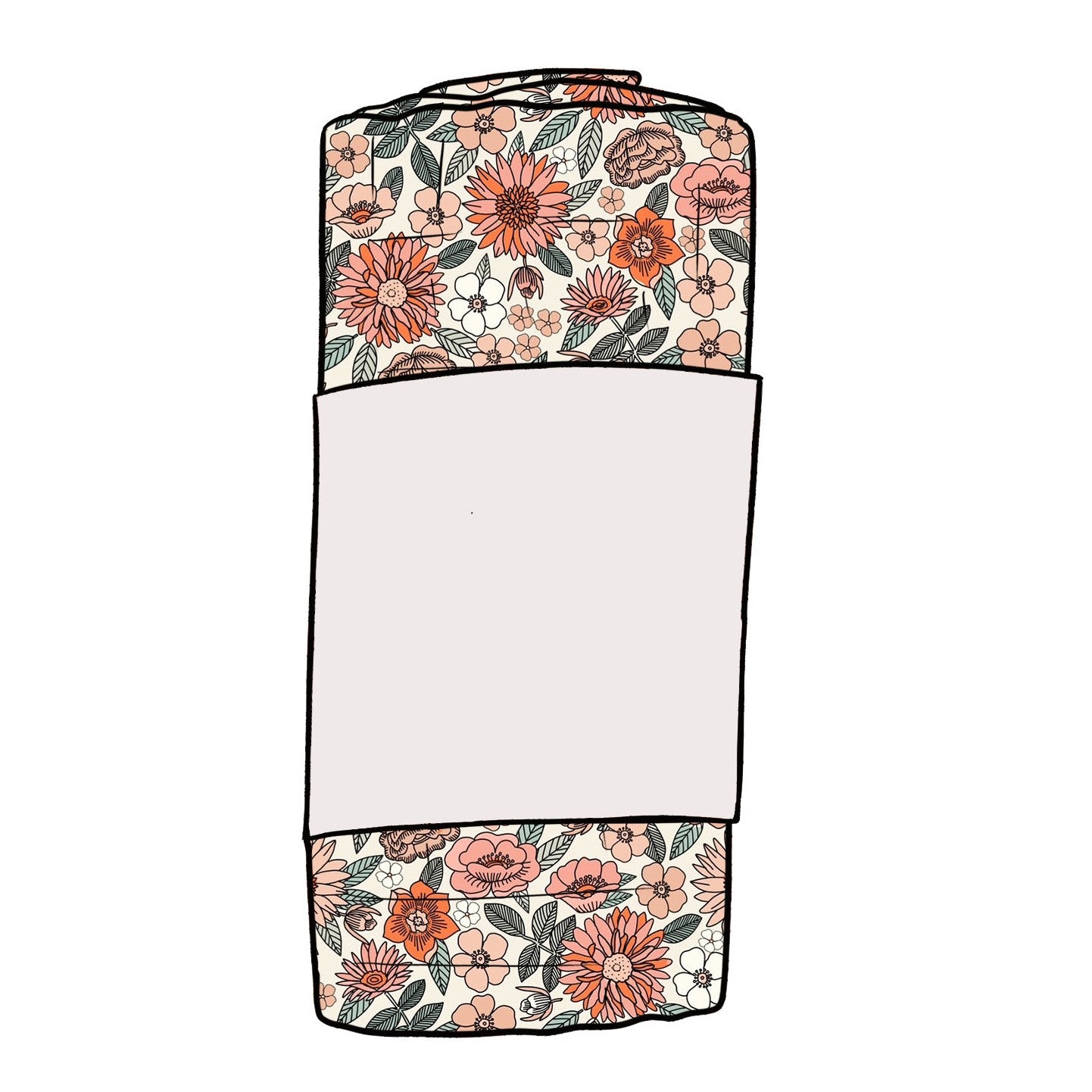 Retro Floral Muslin Swaddle Blanket