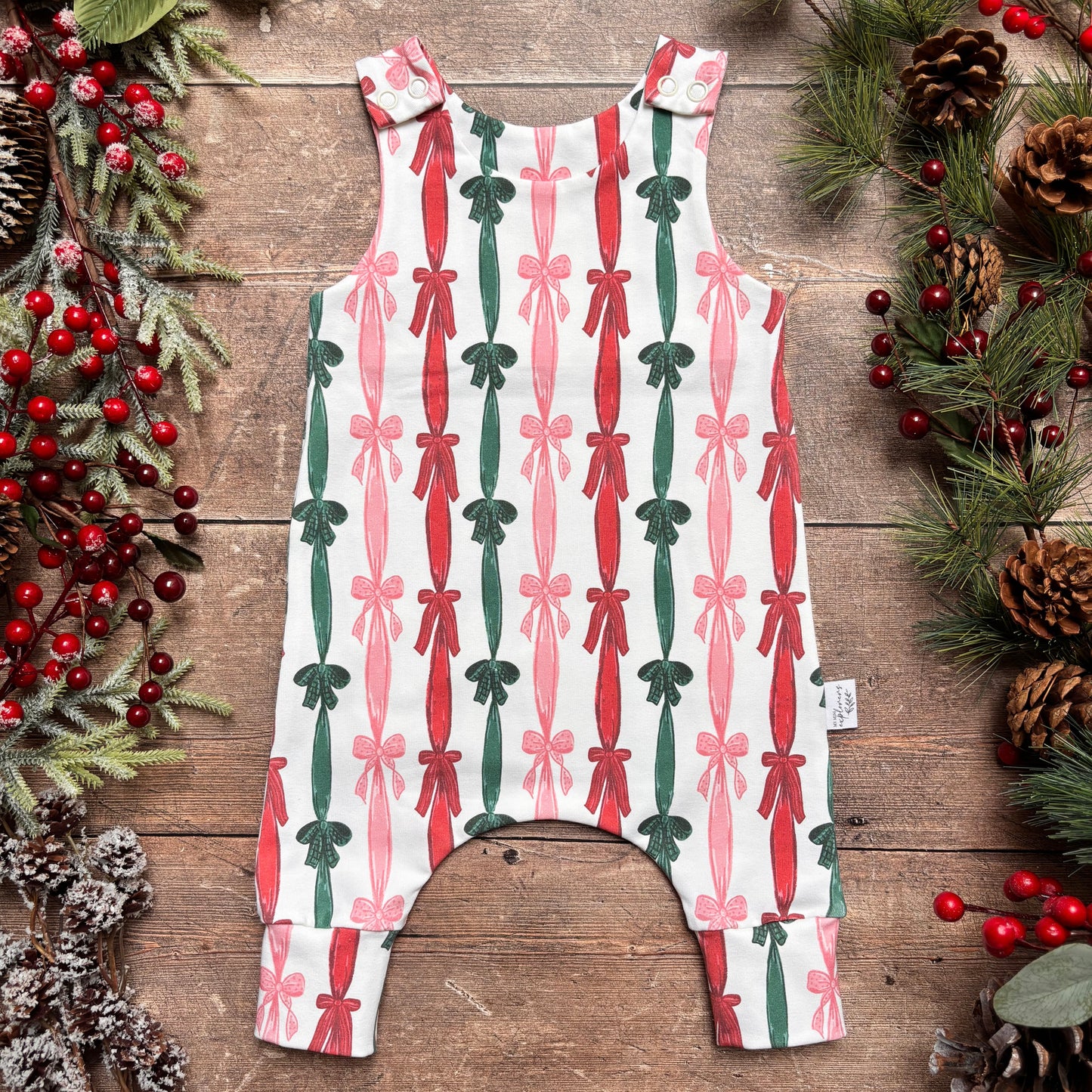 Ribbons and Bows Romper 3-6m
