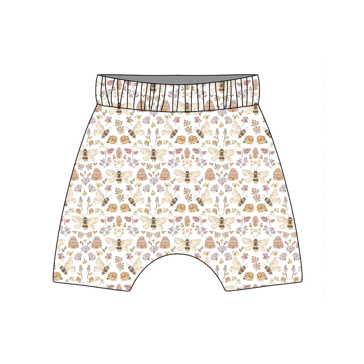 Honey Bee Child & Baby Shorts - Rolled or Hemmed