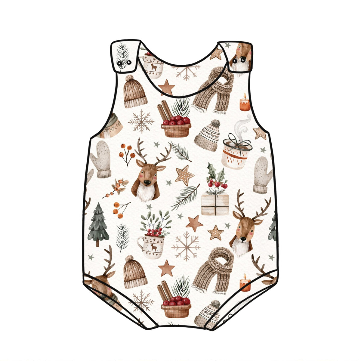 Cosy Christmas Child & Baby Bloomer Romper