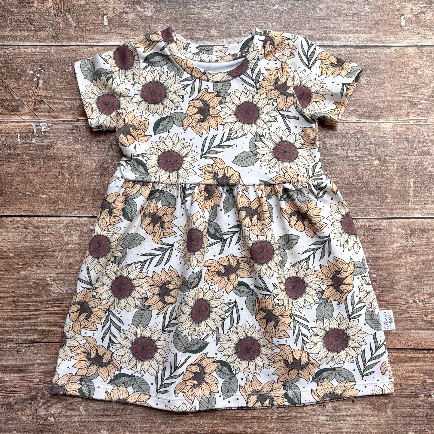 Sunflower Meadow Short Sleeve Dress 2-3 years