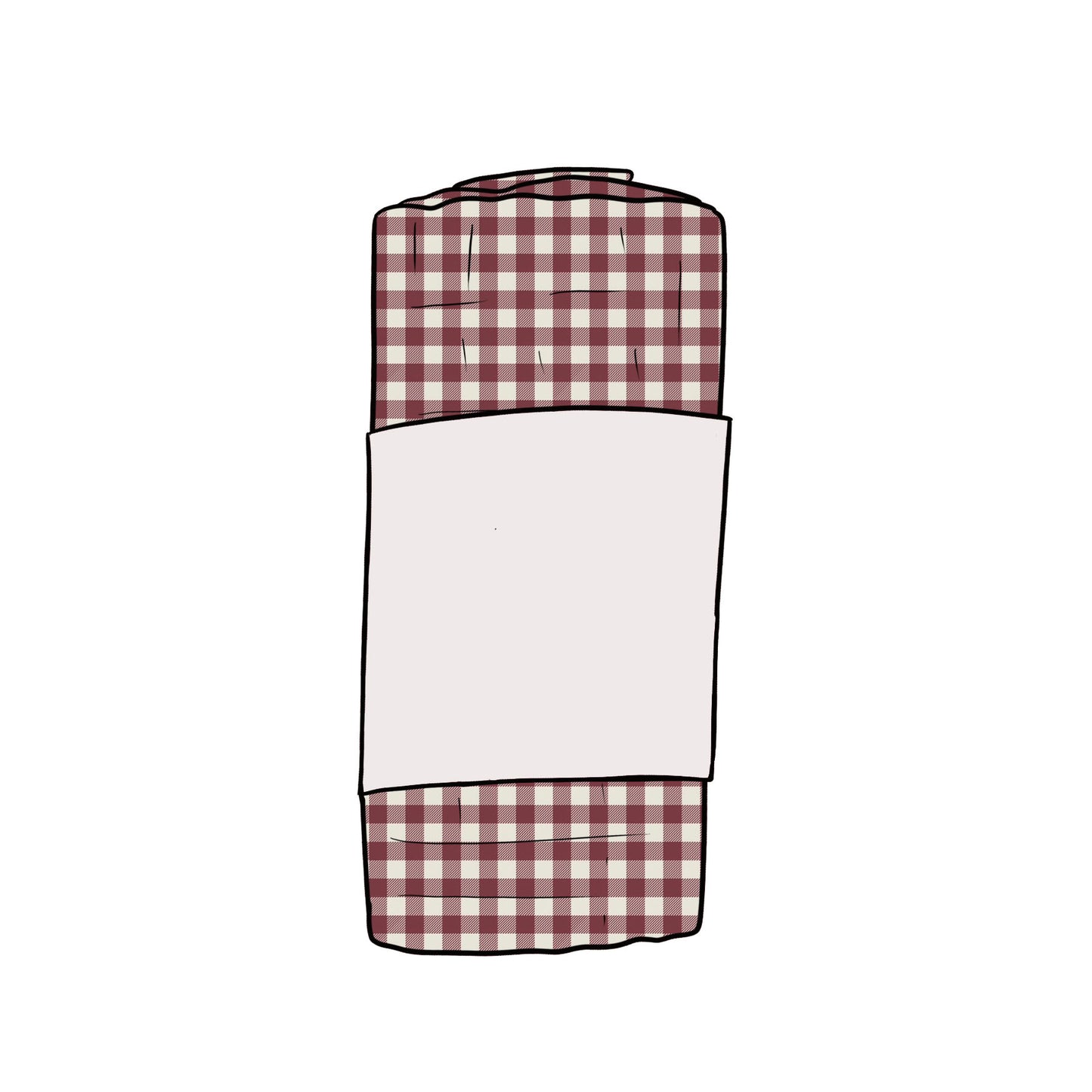 Berry Gingham Muslin Swaddle Blanket