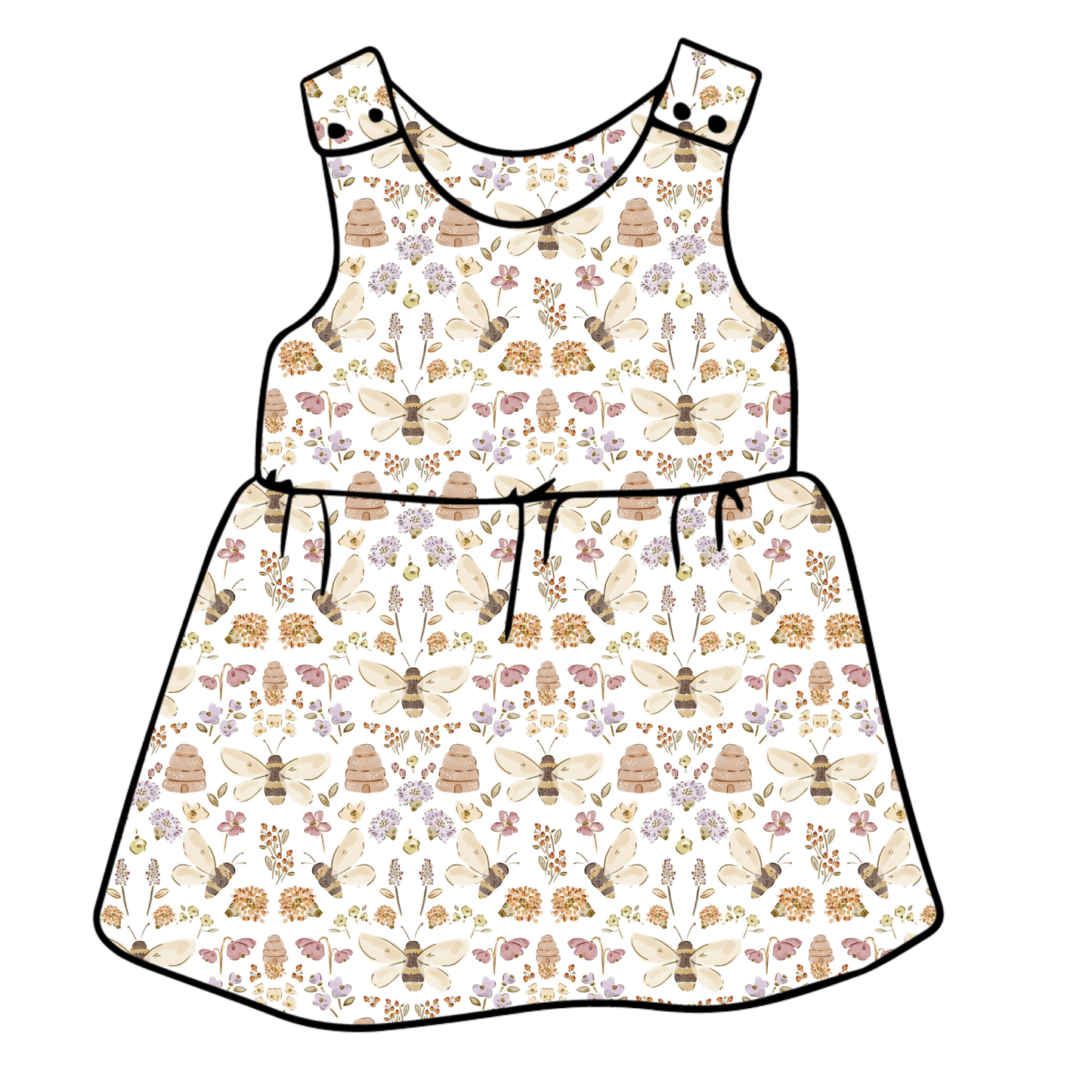 Honey Bee Child & Baby Pinafore Dress