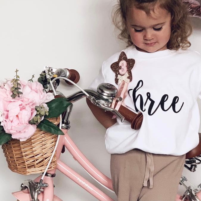 Milestone Age T-Shirt - script font