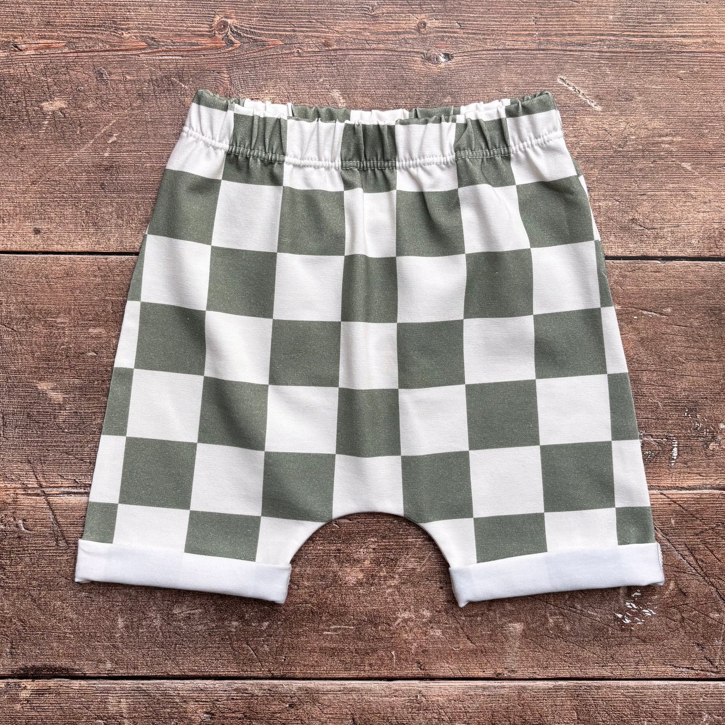 Chequerboard Rolled Shorts 12-18m