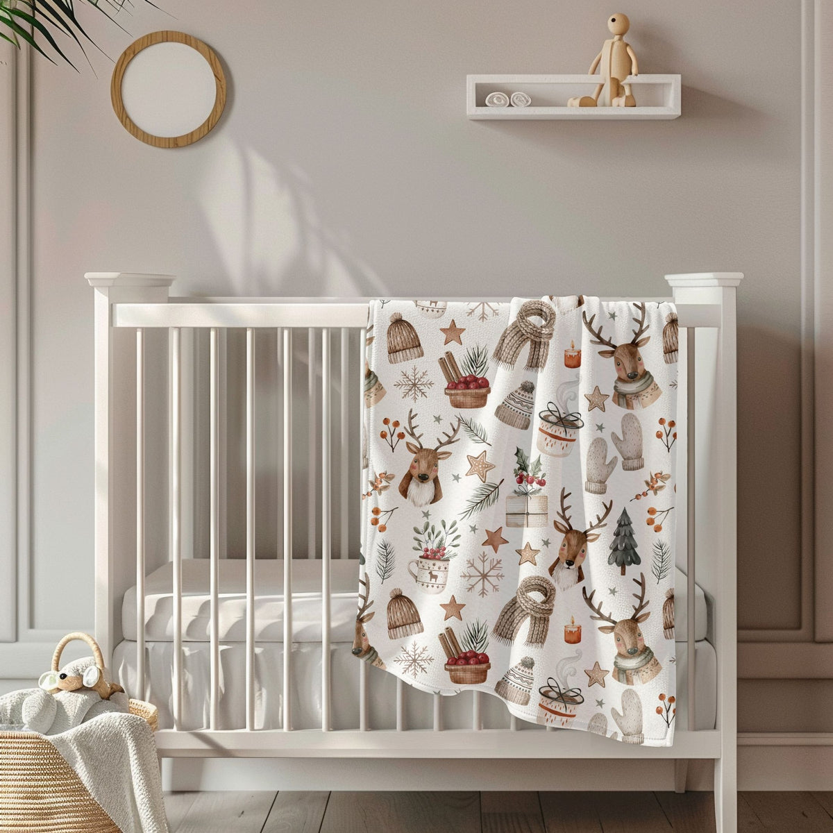 Cosy Christmas Toddler & Child Sherpa Blanket