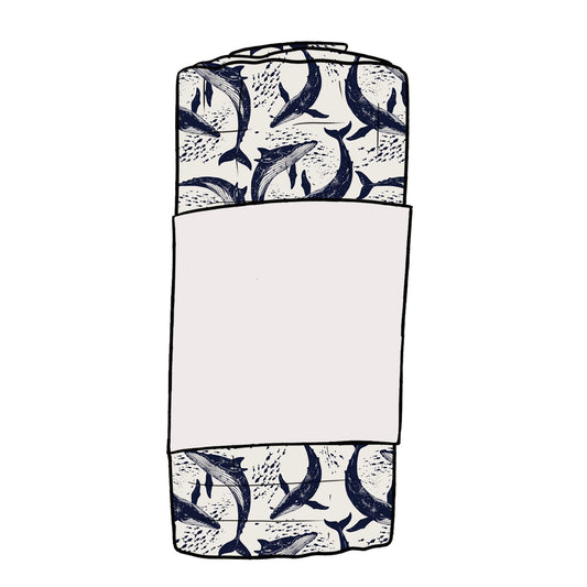 Whale Pod Muslin Swaddle Blanket