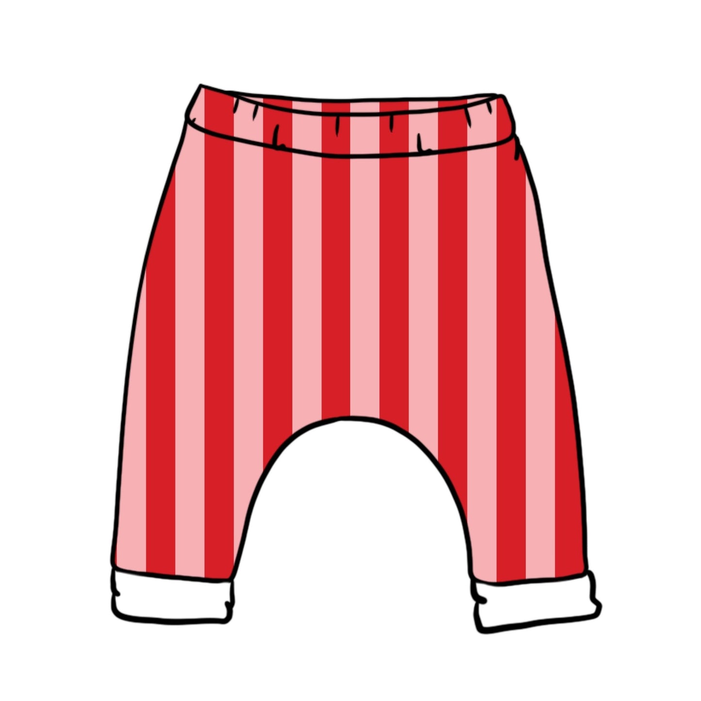 Pink & Red Stripes Baby & Child Harems
