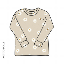 Load image into Gallery viewer, Daisies &amp; Bees Long Sleeve T-Shirt

