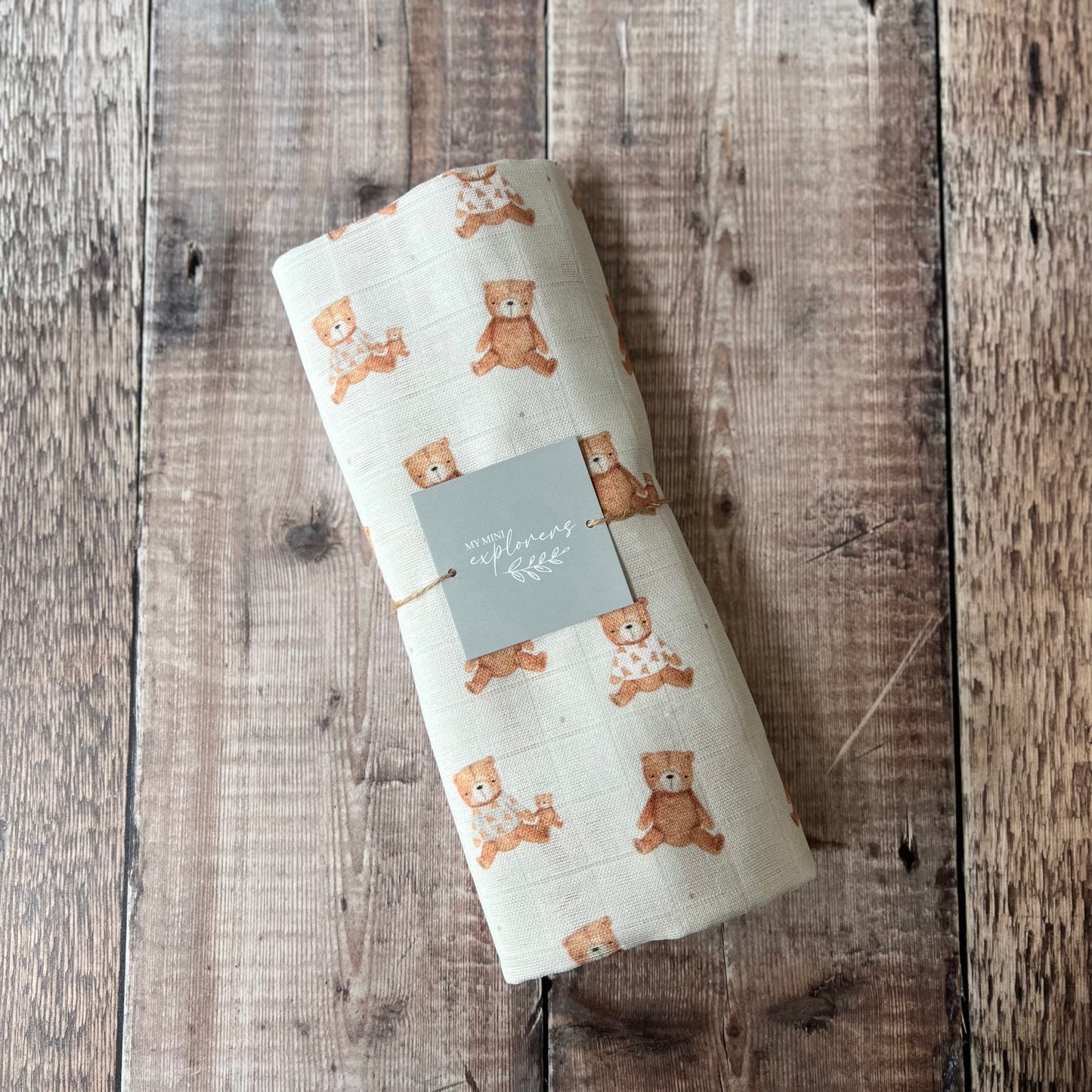 Teddy Bears Muslin Swaddle Blanket
