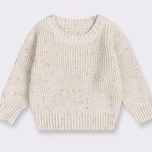 Chunky Knit Oversized Sweater - Speckled Colours