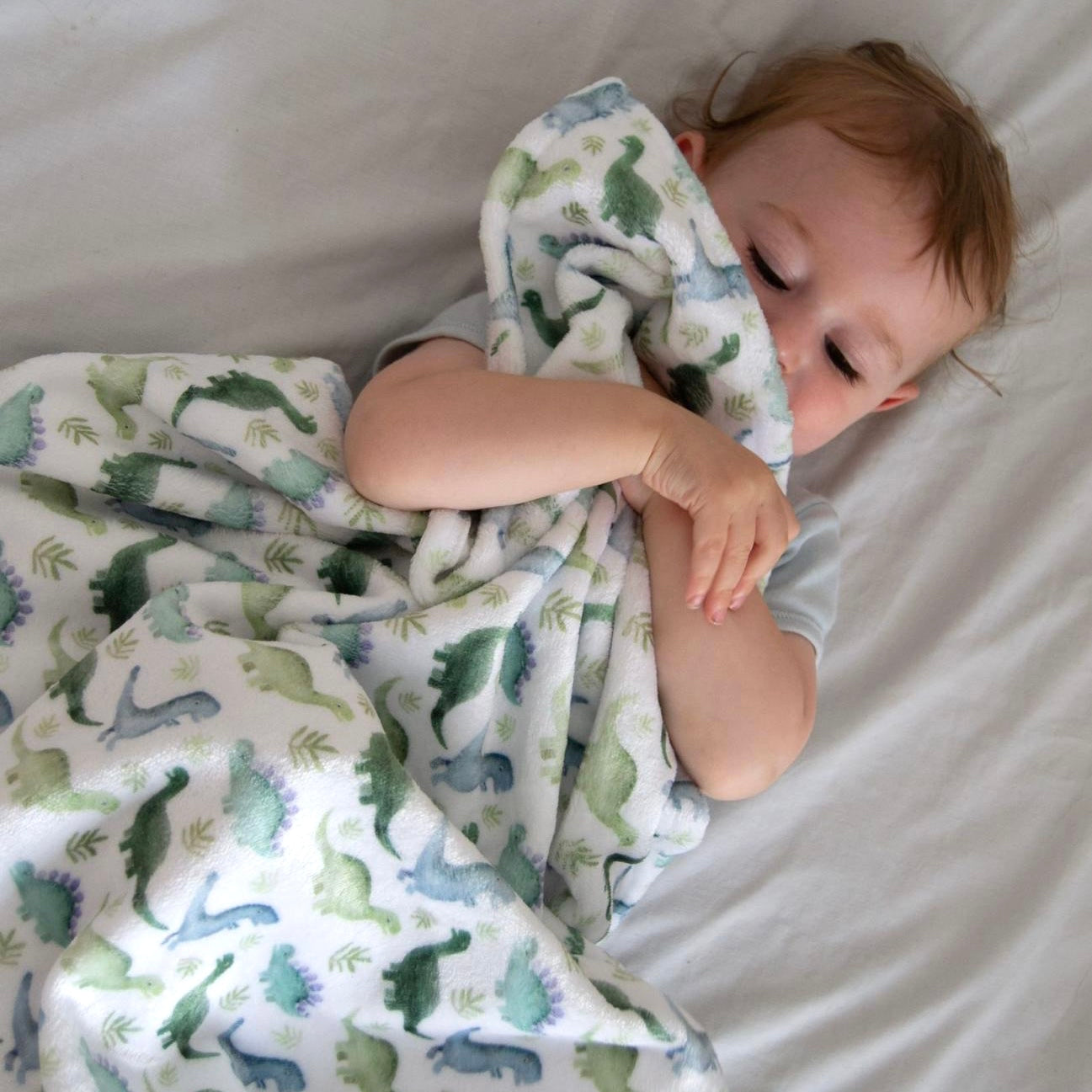 Blue Dinos Snuggle Blanket