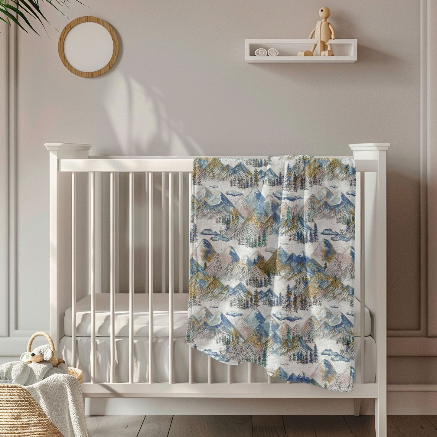 Mountainside Toddler & Child Sherpa Blanket