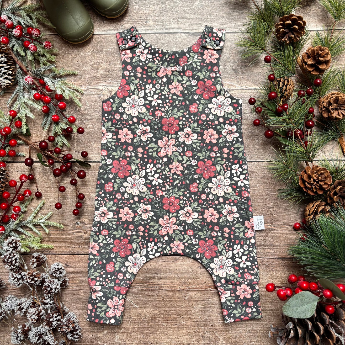 Christmas Floral Romper 3-6m