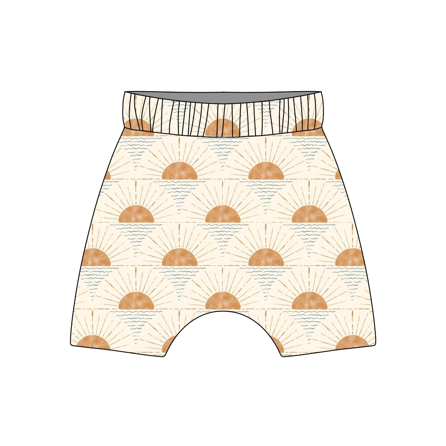 Sun Rays Child & Baby Shorts - Rolled or Hemmed