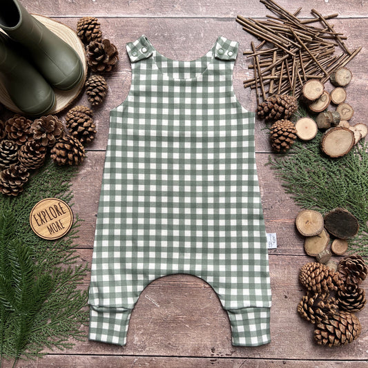 Forest Gingham Romper