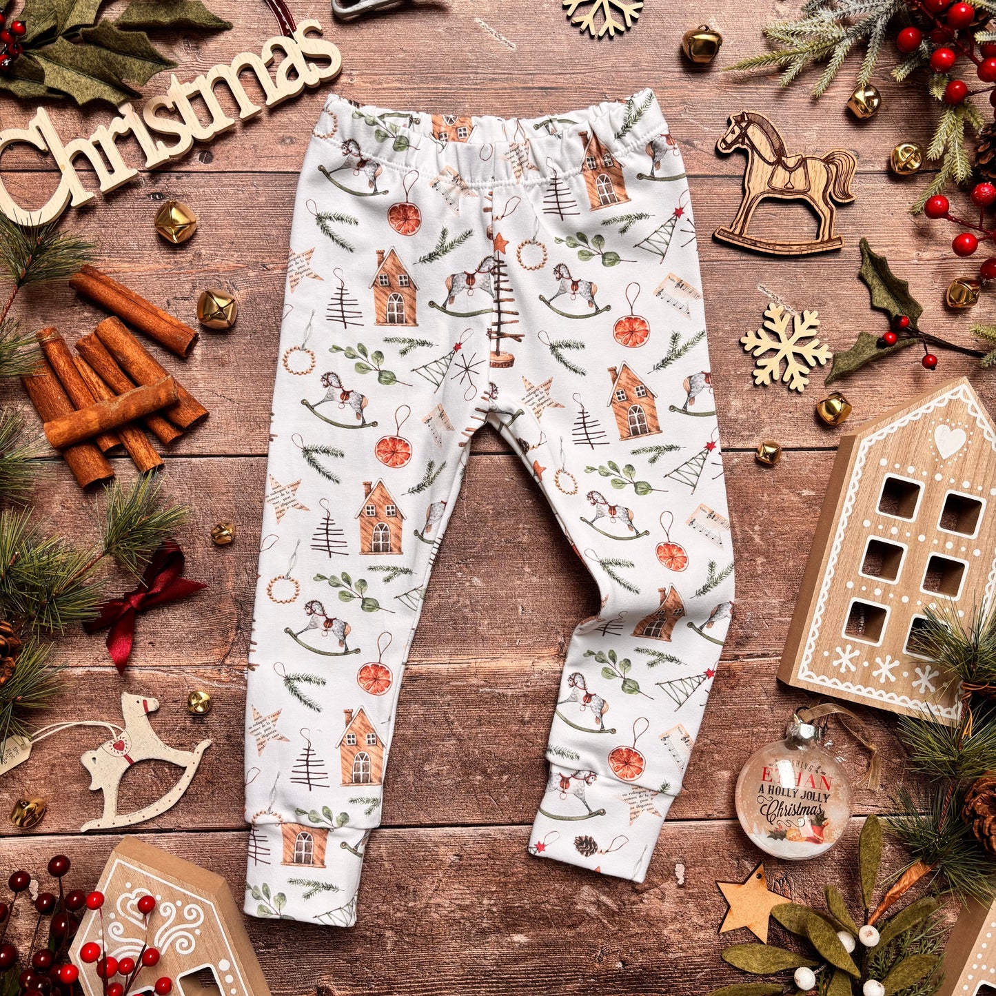 Scandi Christmas Leggings 12-18m