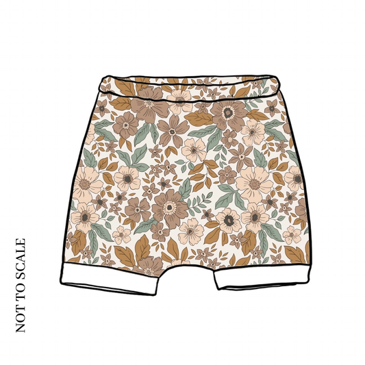 Folk Floral Rolled Shorts