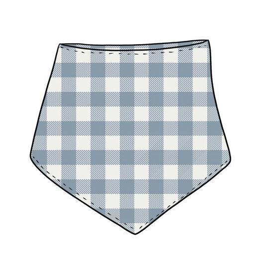 Denim Gingham Dribble Bib