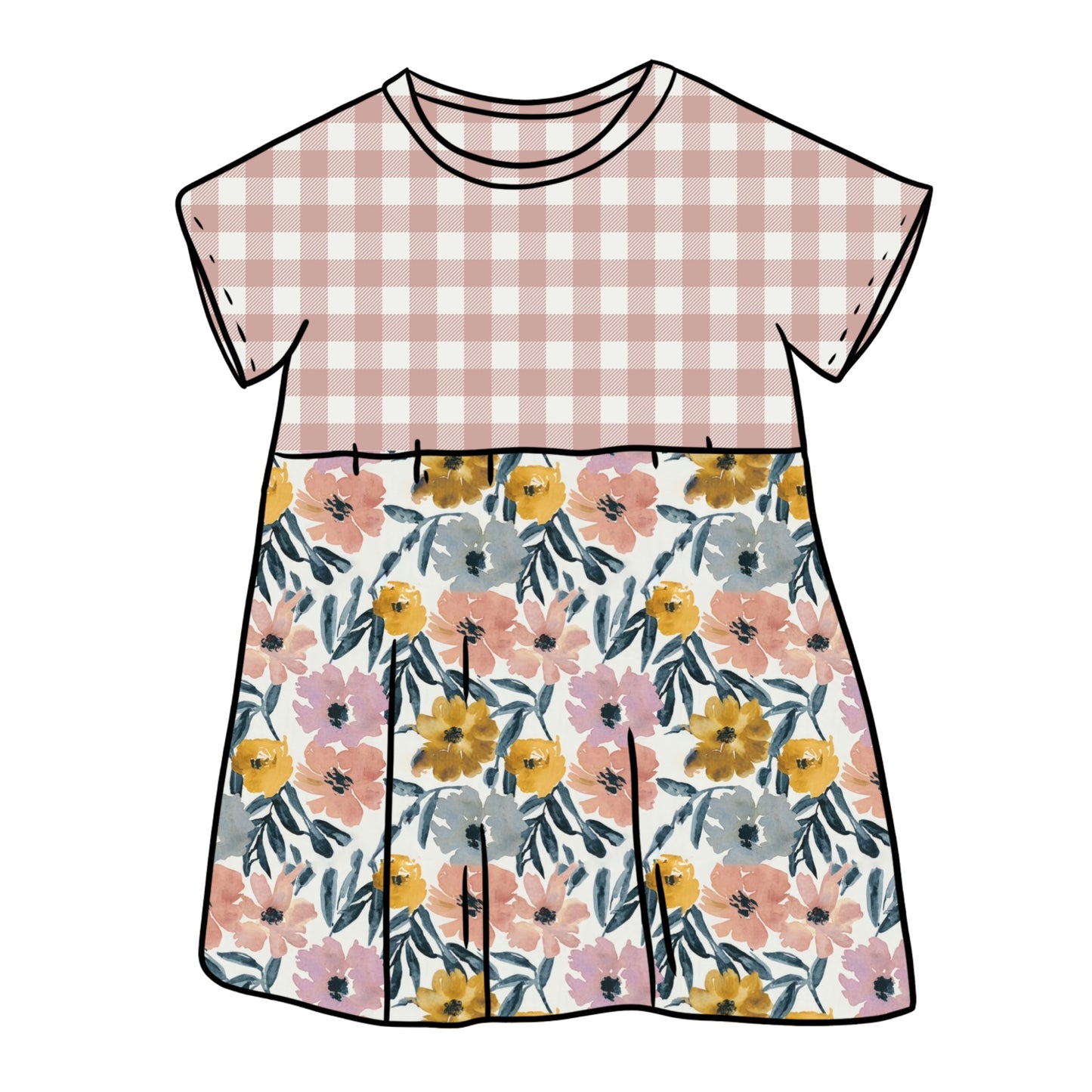 Sunny Blooms Short Sleeve Dress