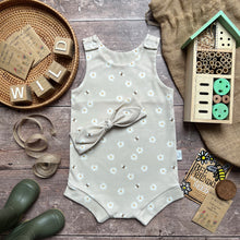 Load image into Gallery viewer, Daisies &amp; Bees Bloomer Romper
