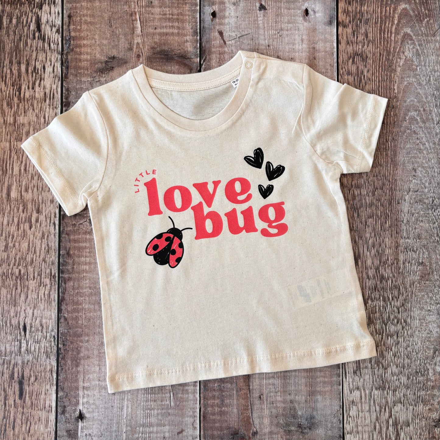 Little love bug T-Shirt 18-24 months (Natural)