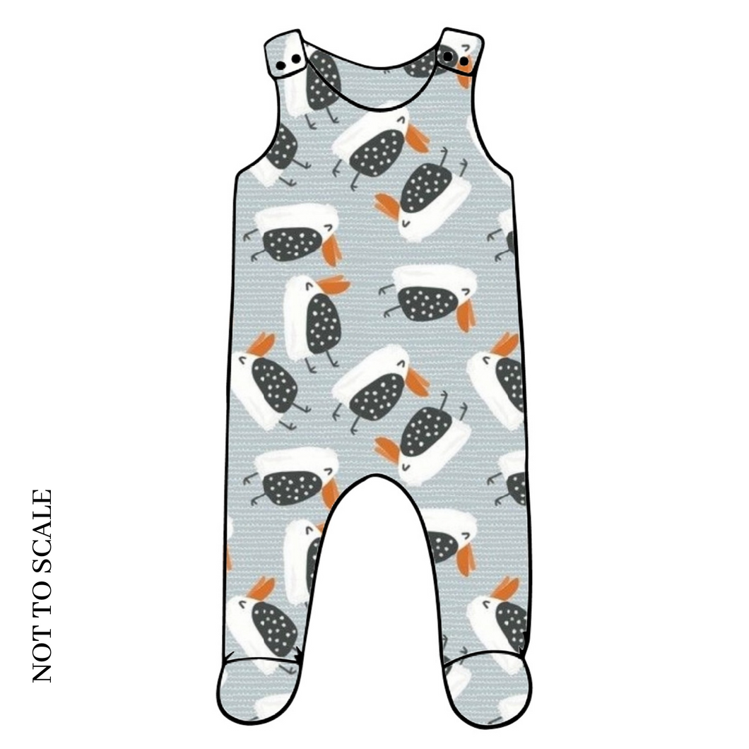 Seagulls Footed Romper