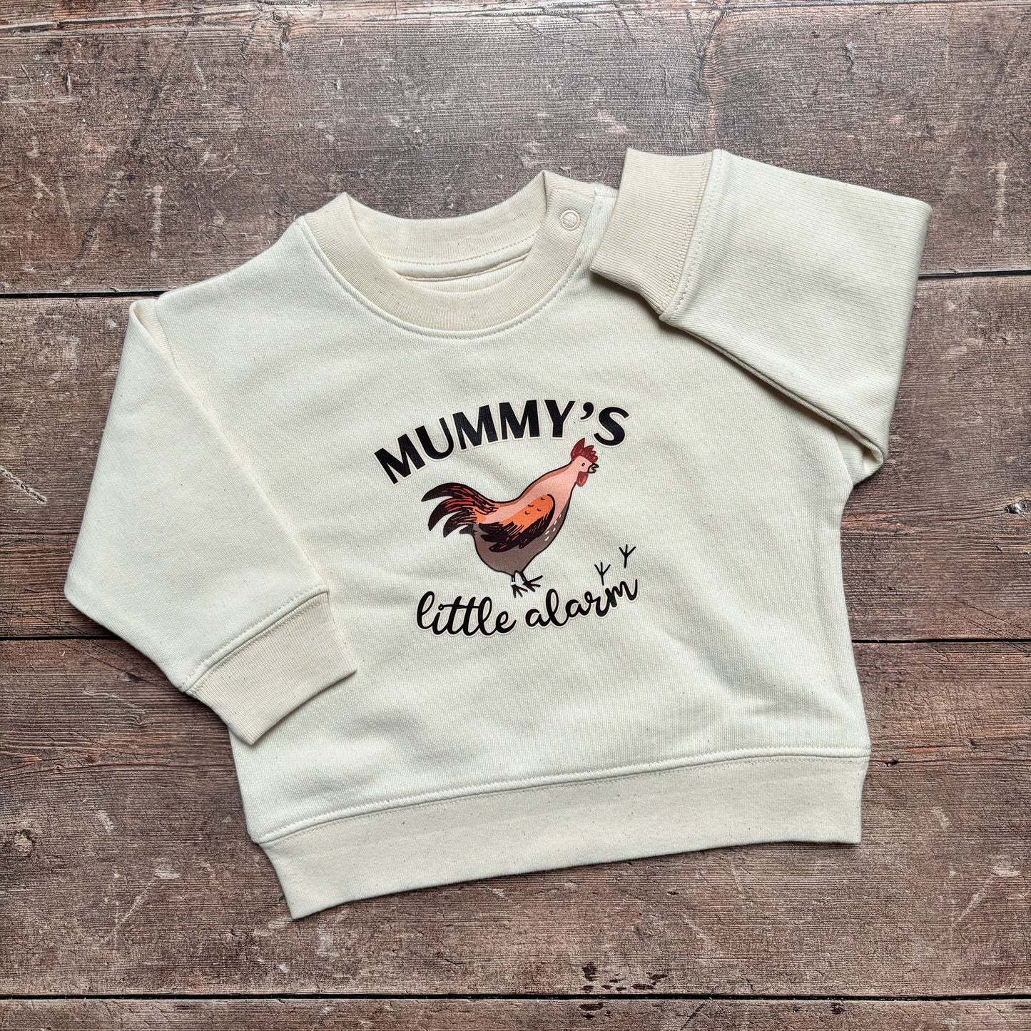 Mummy's Little Alarm Organic Natural Sweatshirt