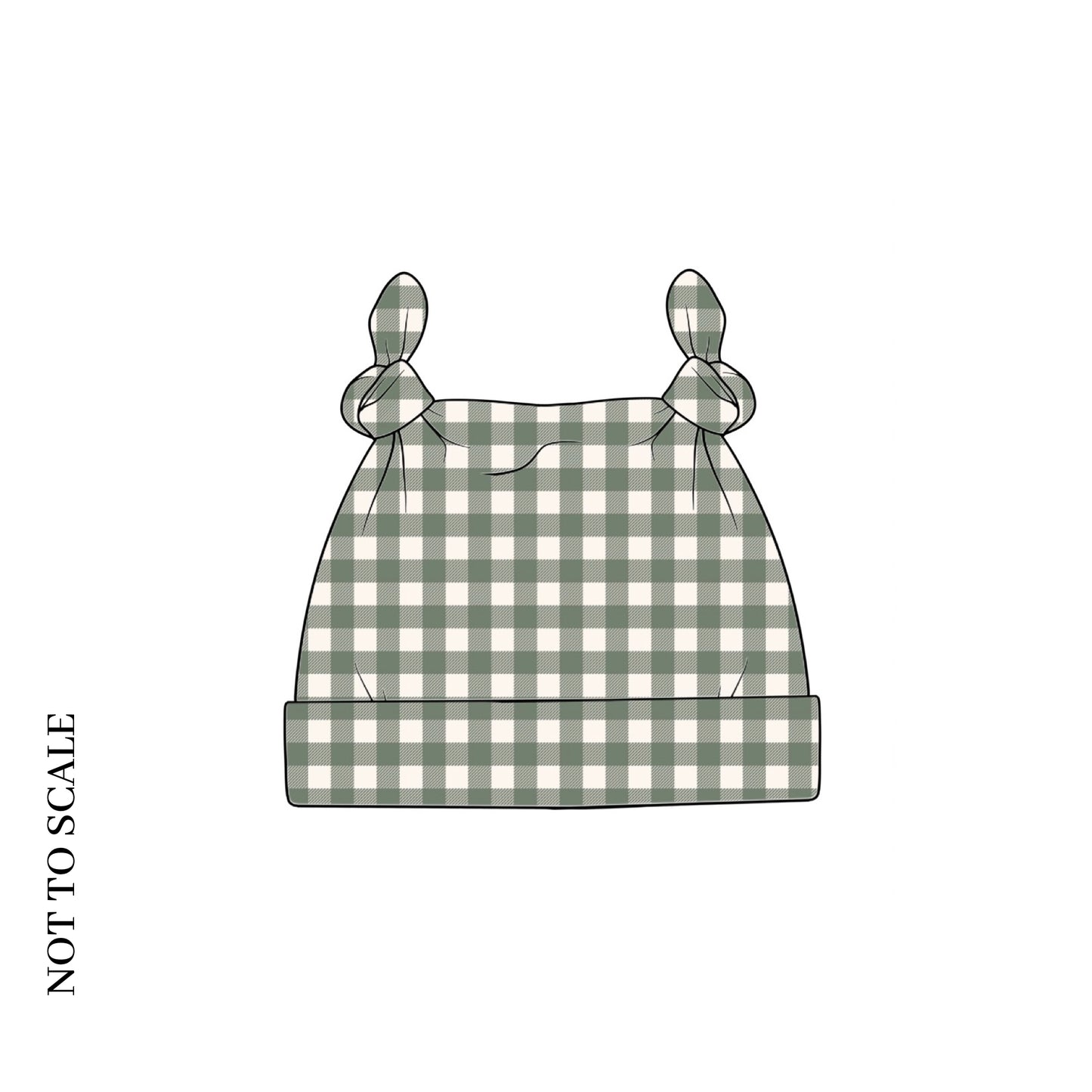 Forest Gingham Knotted Hat