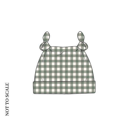 Forest Gingham Knotted Hat