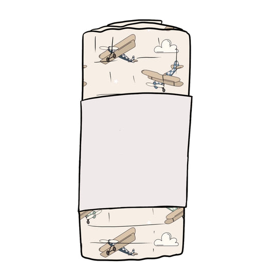 Vintage Airplanes Muslin Swaddle Blanket