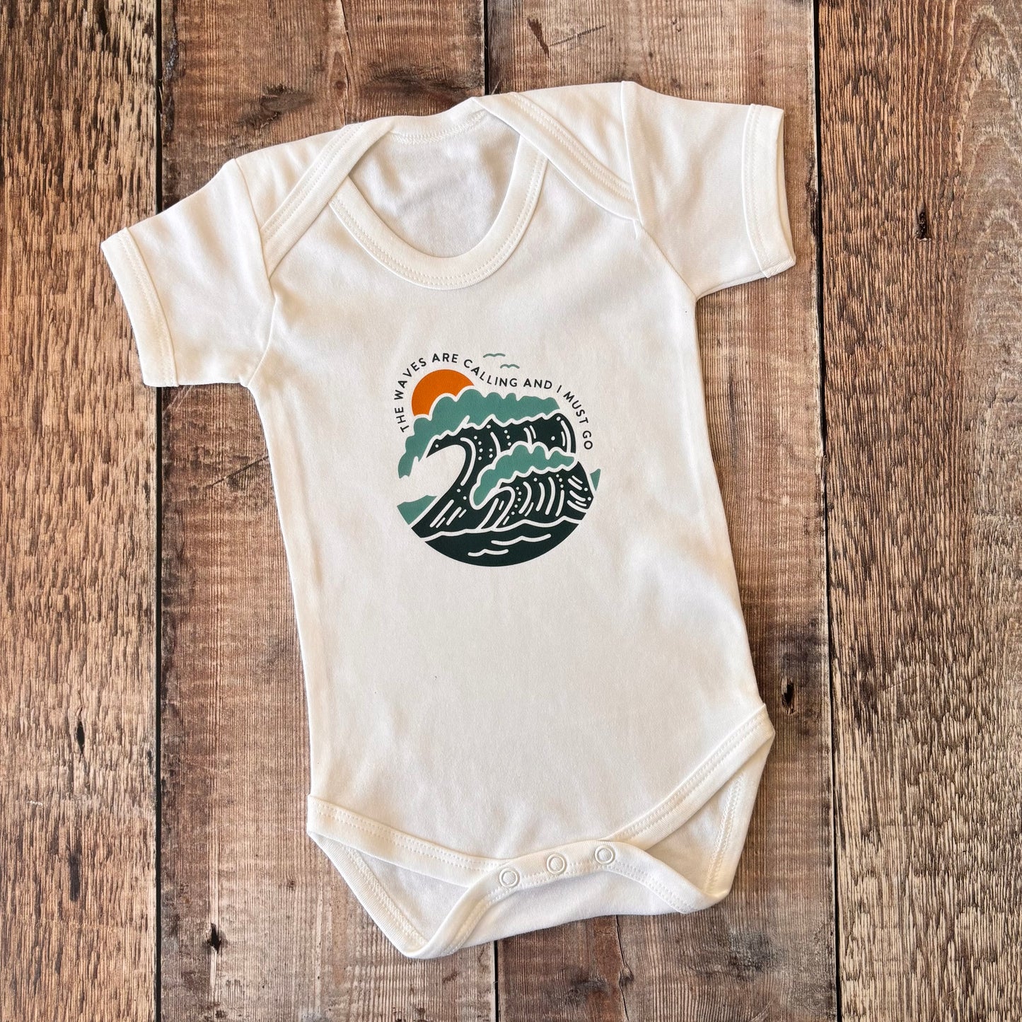 The waves are calling and I must go SS bodysuit 3-6m