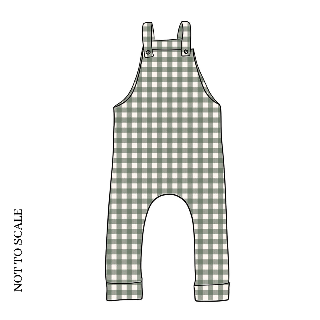 Forest Gingham Dungarees