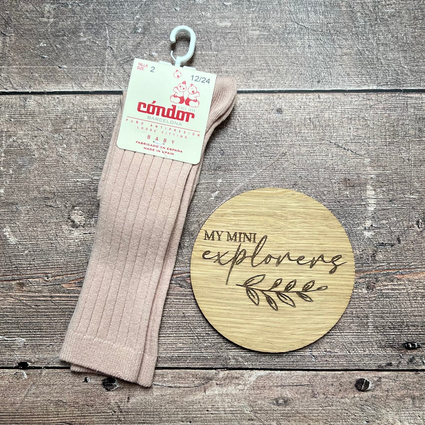 Cóndor Cotton Rib Knee High Socks - OLD ROSE