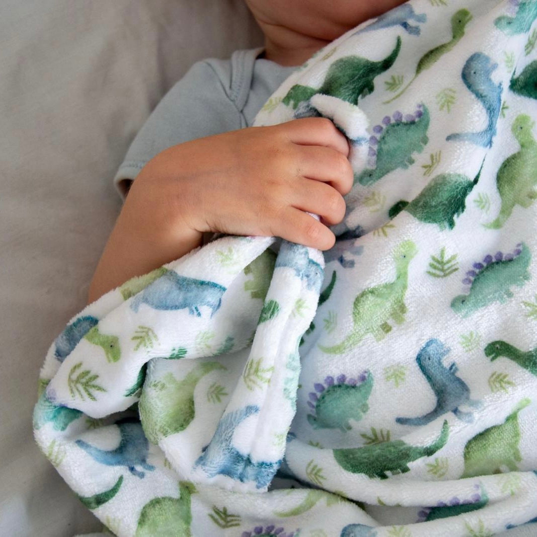 Blue Dinos Snuggle Blanket