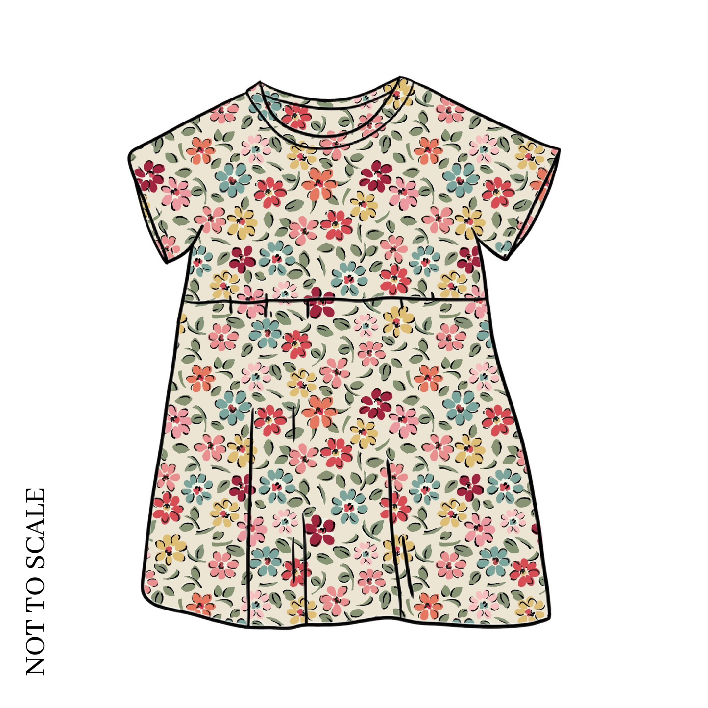Ditsy Floral Short Sleeve Dress